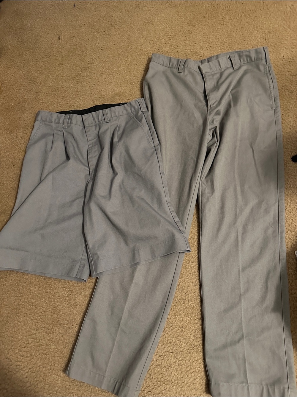 Men's 32 , Mark Twain bundle, Gray Dress Pants and Shorts Set